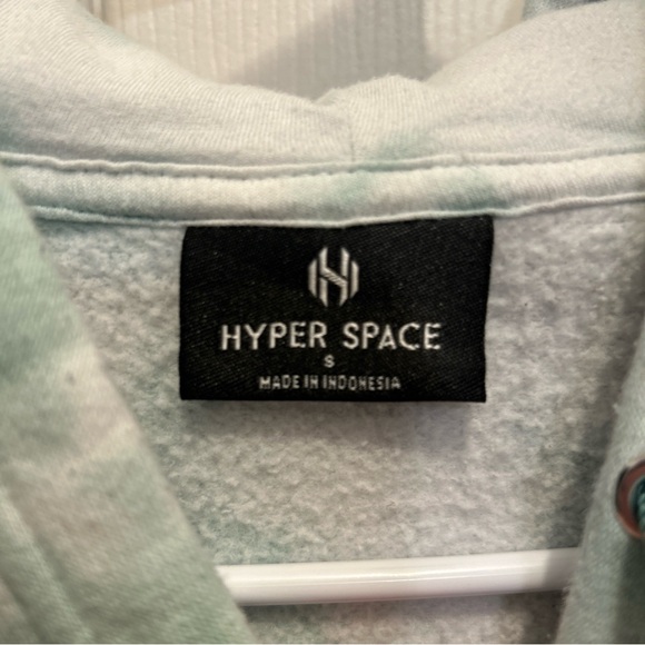 NASA Hyper Space Tye-Dye Hoodie Sweatshirt Small Pullover Planets Science Unisex - Picture 4 of 12